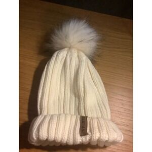 FURTALK Womens Winter Knitted Beanie Hat with Faux Fur Pom Warm Knit Skull Cap